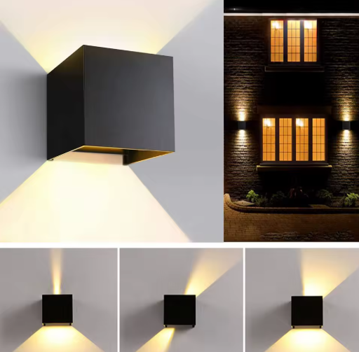 4x Moderne LED Wandlamp – 7W Aluminium Up & Down Verlichting, IP65 Waterdicht, Verstelbare Lichtbundel