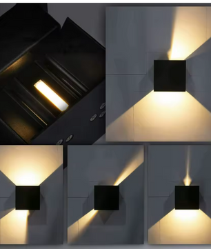 4x Moderne LED Wandlamp – 7W Aluminium Up & Down Verlichting, IP65 Waterdicht, Verstelbare Lichtbundel