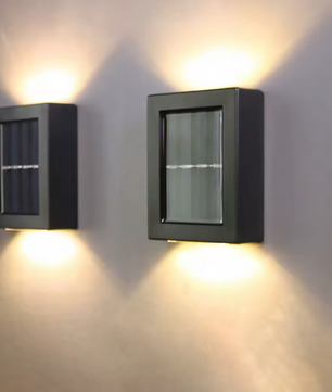 LED Solar Wandlamp voor Buiten & Binnen – Waterdicht, Up-Down Verlichting voor Tuin, Veranda & Balkon