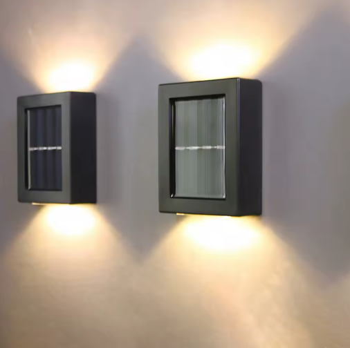 LED Solar Wandlamp voor Buiten & Binnen – Waterdicht, Up-Down Verlichting voor Tuin, Veranda & Balkon