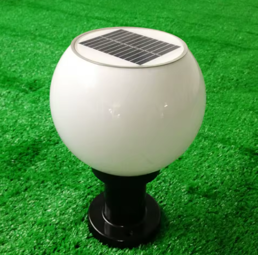LED Solar Acryl Ronde Bal Lamp – Waterdichte Buitenverlichting voor Tuin, Pad, Muur & Pijlers