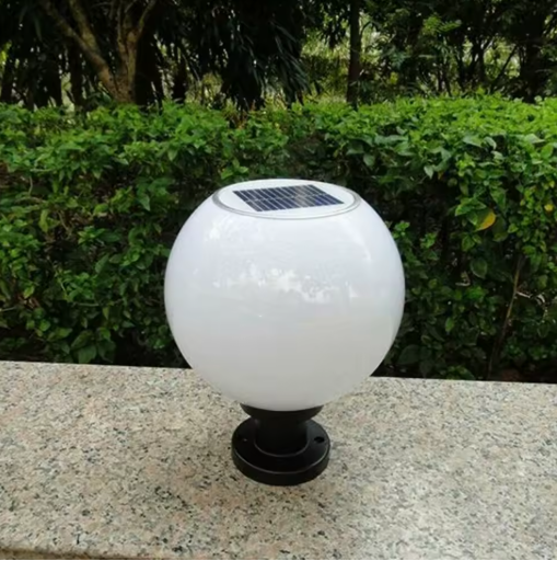 LED Solar Acryl Ronde Bal Lamp – Waterdichte Buitenverlichting voor Tuin, Pad, Muur & Pijlers