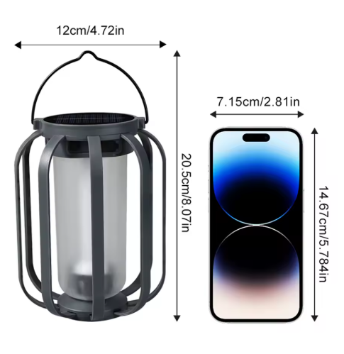LED Solar Tuinlantaarn – Waterdicht, USB & Zonne-energie Oplaadbaar, Meerdere Lichtmodi, Antiek Design voor Tuin, Patio & Veranda