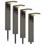 Set van 4/6/8/10/12 Zonne-Tuinlampen – IP64 Waterdichte LED Padverlichting in Warm Wit