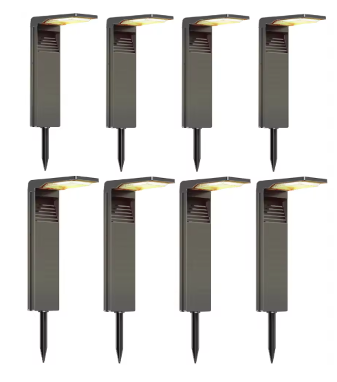 Set van 4/6/8/10/12 Zonne-Tuinlampen – IP64 Waterdichte LED Padverlichting in Warm Wit