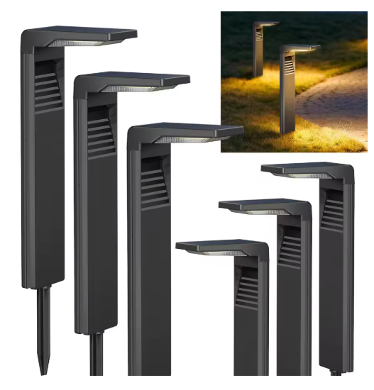 Set van 4/6/8/10/12 Zonne-Tuinlampen – IP64 Waterdichte LED Padverlichting in Warm Wit