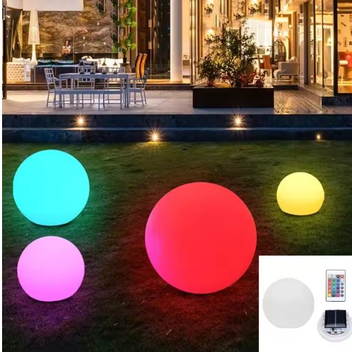LED Solar Tuinbol – Afstandsbediening, IP65 Waterdicht, Decoratieve Buitenverlichting
