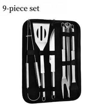 5-Delige RVS BBQ Gereedschapsset – Inclusief Draagbare Opbergtas, Ideaal voor Outdoor Koken