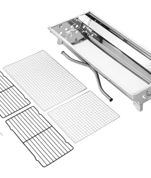 Opvouwbare Roestvrijstalen BBQ Grill – Draagbare Houtskoolbarbecue voor Buiten