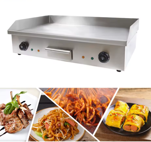 Elektrische Bakplaat – Teppanyaki Grill met Grote Kookplaat voor Thuisgebruik, BBQ Machine 4.4kW 220V