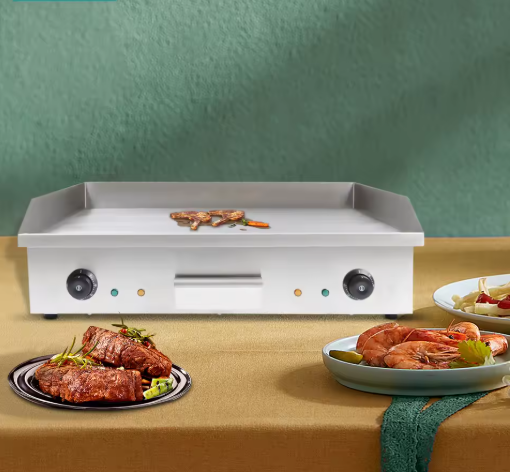 Elektrische Bakplaat – Teppanyaki Grill met Grote Kookplaat voor Thuisgebruik, BBQ Machine 4.4kW 220V