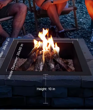 Vuurplaatsring Met Vonkbescherming – Tuinhard Tuin- en Kampvuurplaats voor Barbecue en Verwarming