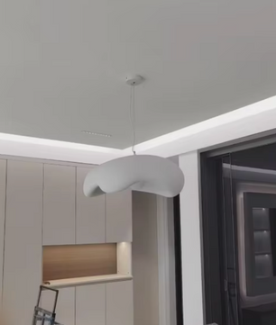 Scandinavische Crème Hanglamp – Minimalistische Wabi-Sabi Kroonluchter voor Woonkamer, Eetkamer & Slaapkamer