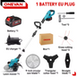 Draadloze Grasmaaier 9 inch Borstelloze Elektrische Tuinmaaier – 36000 RPM, Intrekbare Grastrimmer met 10 Metalen Messen voor Tuinonderhoud