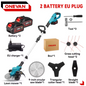 Draadloze Grasmaaier 9 inch Borstelloze Elektrische Tuinmaaier – 36000 RPM, Intrekbare Grastrimmer met 10 Metalen Messen voor Tuinonderhoud