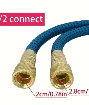 Tuinwaterslang 2.5-37.5 Meter Uitbreidbare Flexibele Slang met PVC Haspel voor Irrigatie, Auto Wassen en Tuinboerderij