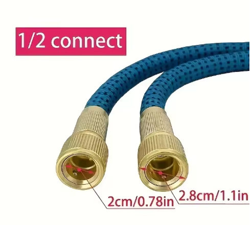 Tuinwaterslang 2.5-37.5 Meter Uitbreidbare Flexibele Slang met PVC Haspel voor Irrigatie, Auto Wassen en Tuinboerderij