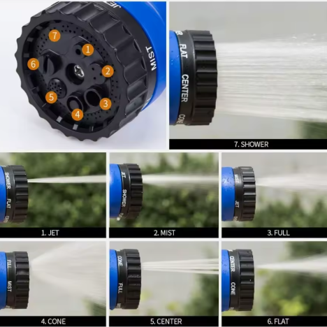 100FT Uitbreidbare Tuinslang – Flexibele Waterslang met Hogedrukmondstuk, Duurzaam en Lichtgewicht