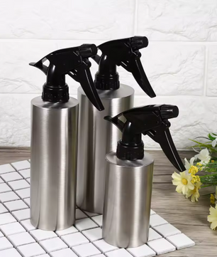 Roestvrijstalen Multifunctionele Gieter met Pompdruk – 900 ml Langmond Gieter voor Kamerplanten en Tuinen