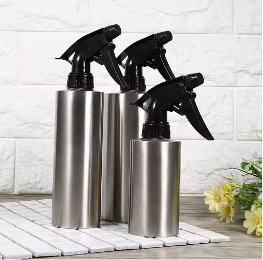 Roestvrijstalen Multifunctionele Gieter met Pompdruk – 900 ml Langmond Gieter voor Kamerplanten en Tuinen