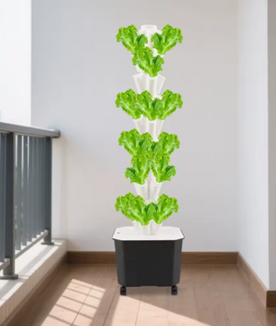 Hydrocultuur Kweekset met 50 Gaten en 6 Laags Ontwerp – Verticaal Groente- en Kruidentuin Systeem met Pomp en Mobiele Watertank