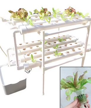 Hydrocultuur Kweekset – 36/72 Plantgaten, Automatisch Irrigatiesysteem, PVC Groente- en Bloemen Kweekset voor Binnen en Buiten