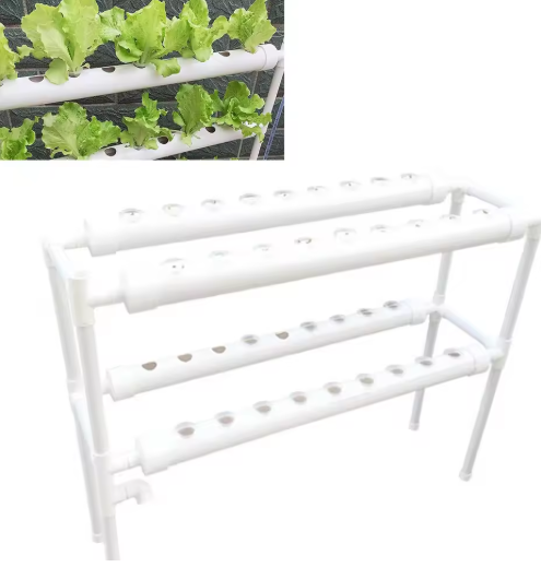 Hydrocultuur Kweekset – 36/72 Plantgaten, Automatisch Irrigatiesysteem, PVC Groente- en Bloemen Kweekset voor Binnen en Buiten