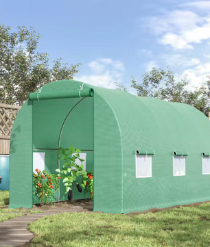 Kas voor Tuin en Terras – Verhoogd Plantengroeihuis met Mosquitoraam, 450x200x200 cm