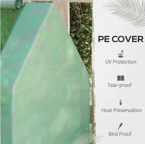 Verhoogd Tuinbed met Kasbedekking – Bescherming voor Planten, Groenten en Bloemen, 50 cm