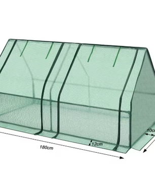 Tuinkas met Oproldeur – Bescherming voor Planten, Groenten en Bloemen, Stalen Frame, 200x77x146/169 cm
