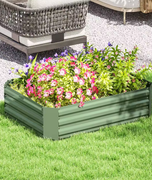 Verhoogd Tuinbed – Stapelbare Bloembak voor Tuin, Balkon, Groenten en Bloemen – 120x90x30 cm