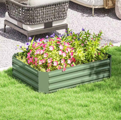 Verhoogd Tuinbed – Stapelbare Bloembak voor Tuin, Balkon, Groenten en Bloemen – 120x90x30 cm