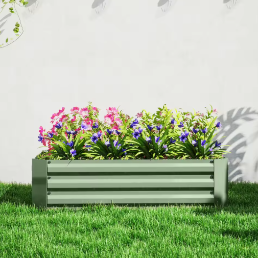 Verhoogd Tuinbed – Stapelbare Bloembak voor Tuin, Balkon, Groenten en Bloemen – 120x90x30 cm