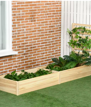 Plantenbak met Rooster voor Klimplanten en 2 Kweekdozen – Houten Tuinbak met Verhoogd Ontwerp voor Tuin, Balkon of Patio