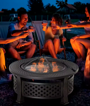 Brazier met Deksel – Houten Tuinvuurmand voor Buiten, Multifunctioneel en Duurzaam