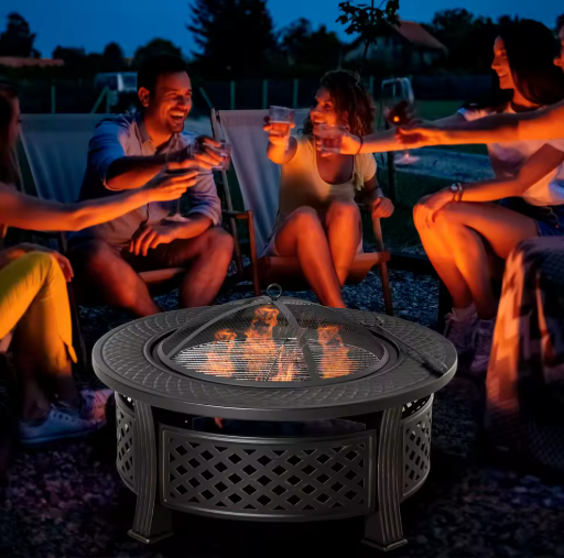 Brazier met Deksel – Houten Tuinvuurmand voor Buiten, Multifunctioneel en Duurzaam