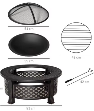 Brazier met Deksel – Houten Tuinvuurmand voor Buiten, Multifunctioneel en Duurzaam