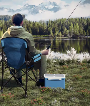 Set van 2 Draagbare Opvouwbare Campingstoelen – Lichtgewicht Zero Gravity Stoel met Bekerhouder, Zijvak en Draagtas