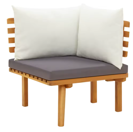3-delige Tuinlounge Set met Kussens – Weerbestendig Acaciahout, Comfortabel voor Terras en Tuin