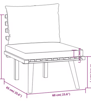 3-delige Tuinlounge Set met Kussens – Weerbestendig Acaciahout, Comfortabel voor Terras en Tuin