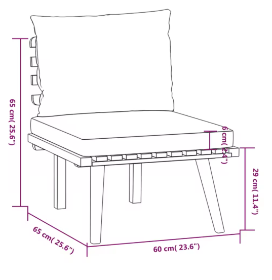 3-delige Tuinlounge Set met Kussens – Weerbestendig Acaciahout, Comfortabel voor Terras en Tuin