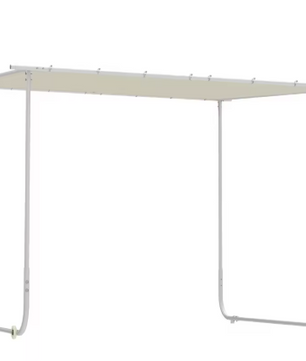 Pergola 3 x 3 m met Wielen – UV-bescherming 30+, Waterdichte Crème Overkapping voor Tuin en Terras