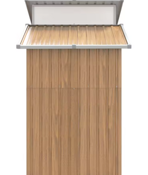 Grote Tuinschuur van Gegalvaniseerd Staal – 270 x 130 x 208,5 cm met Ventilatie en Dakpanelen