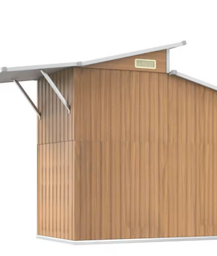 Grote Tuinschuur van Gegalvaniseerd Staal – 270 x 130 x 208,5 cm met Ventilatie en Dakpanelen