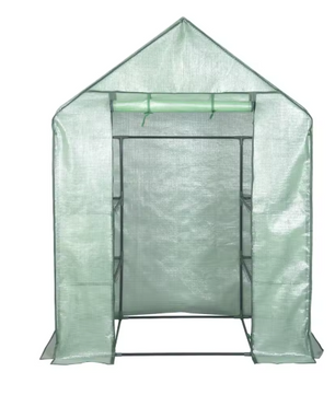 Opvouwbare Tuinkas met Planken – 143×215×195 cm, Waterdicht en UV-bestendig
