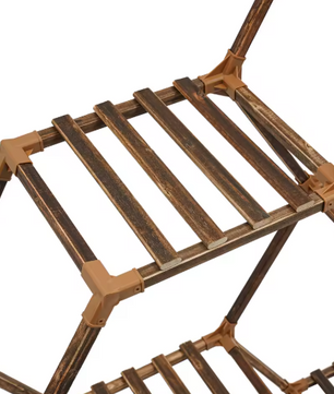Zeshoekige Houten Plantenstandaard – 11-Laags Displayrek voor Binnen & Buiten, 231x25x97 cm