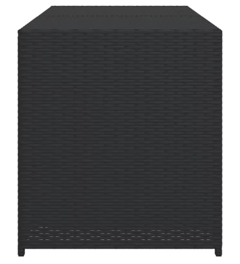 Tuinkist van Polyrattan – 283L Opbergbox met Deksel & Binnentas, Zwart