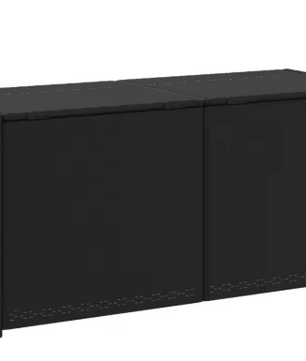 Tuinkist van Polyrattan – 283L Opbergbox met Deksel & Binnentas, Zwart