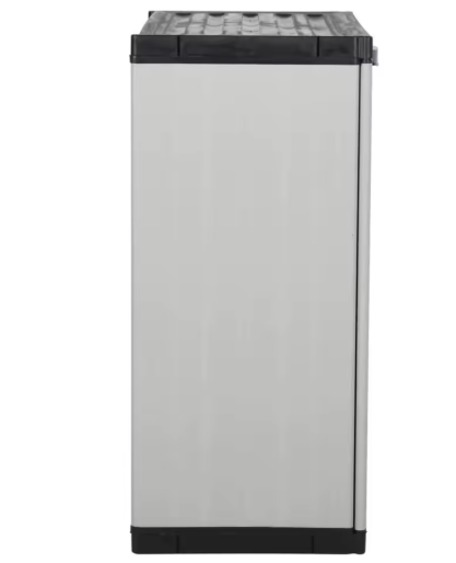 Tuinopbergkast met 2 Deuren en 1 Plank – 68x40x85 cm, Kunststof Buitenopslag voor Gereedschap en Accessoires