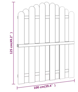 Gebogen Tuinpoort van Geïmpregneerd Grenenhout – 100 x 100 cm, Weerbestendig & Duurzaam